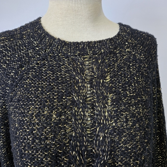 QED LONDON Black and Gold Knit Sweater. Size Small - Picture 3 of 9